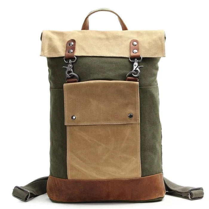 Small Canvas Backpack - Green