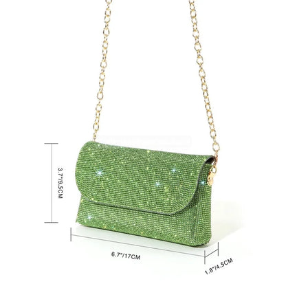 Sparkle Messenger Bag - Green