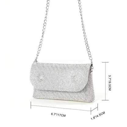 Sparkle Messenger Bag - Silver