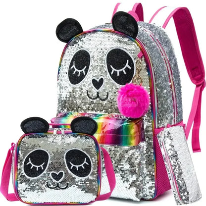 Sparkle Panda Backpack - 3pc 16 Size 01