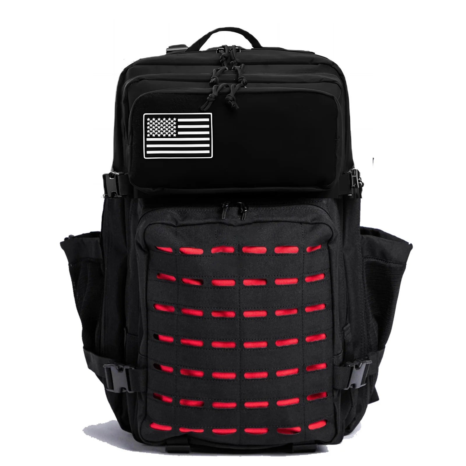 Tactical Backpack for Gym - Red Black