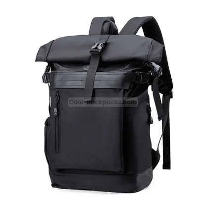 Tactical Roll Top Backpack - Black