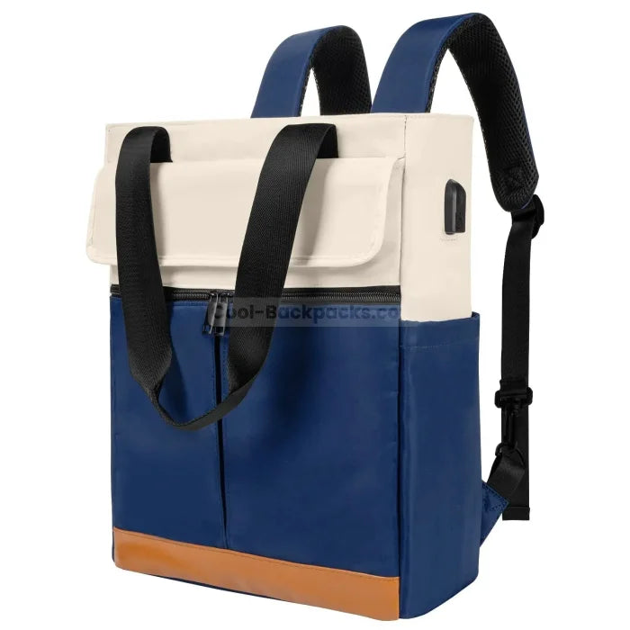 Tote Laptop Backpack - Blue