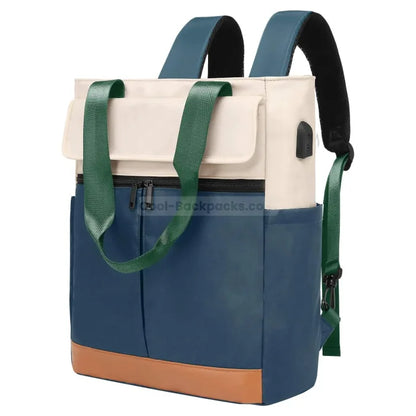 Tote Laptop Backpack - Green