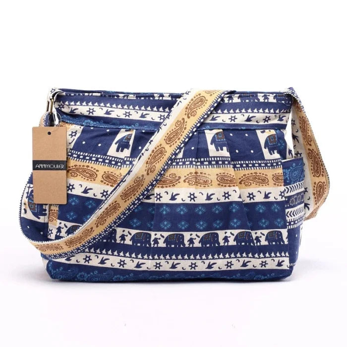 Tribal Messenger Bag - Blue