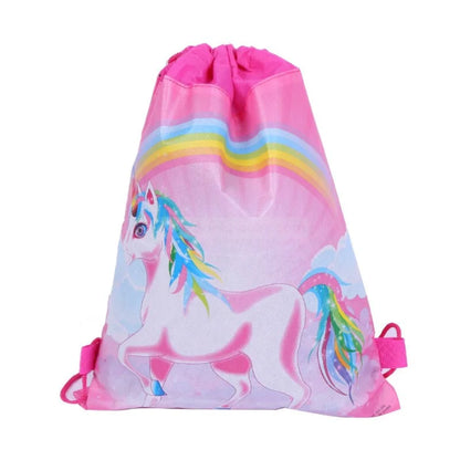 Unicorn Drawstring Backpack - Black