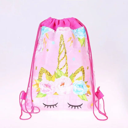 Unicorn Drawstring Backpack - Blue