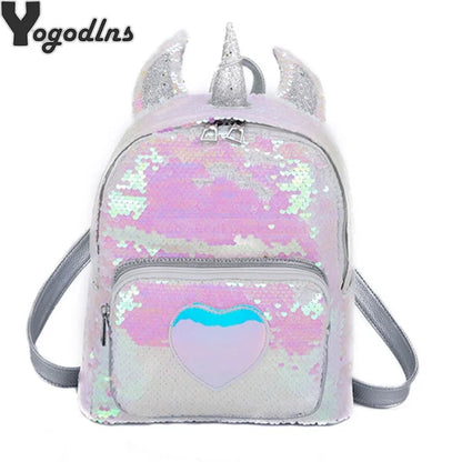 Unicorn Sequin School Backpack