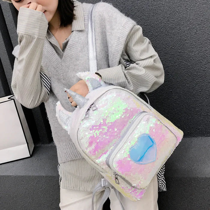 Unicorn Sequin School Backpack