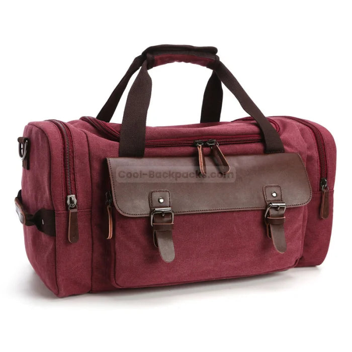 Vintage Duffel Bag - Red