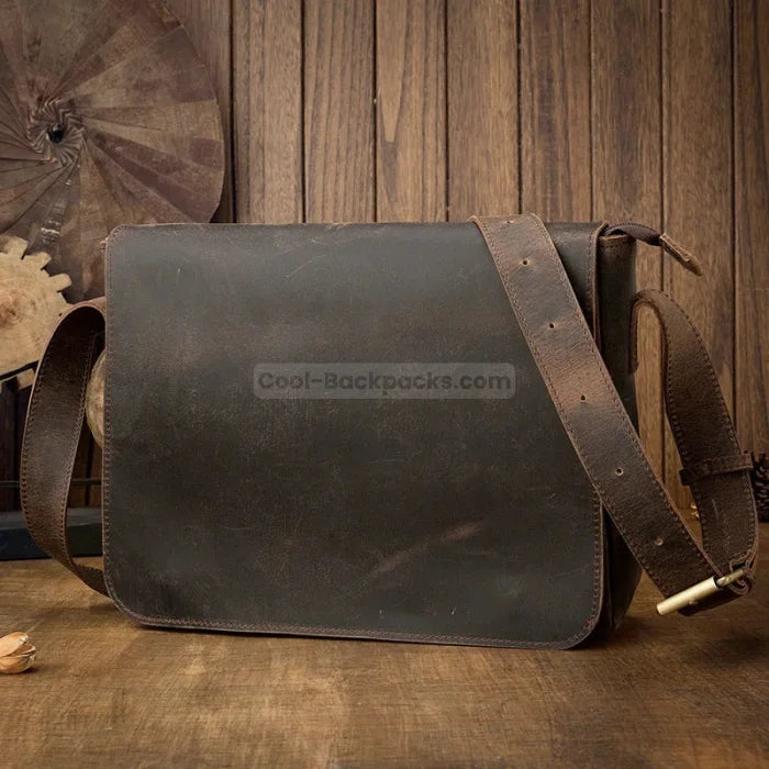 Vintage Leather Messenger Bag