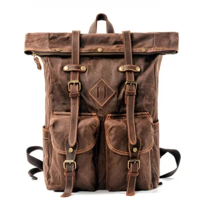 Vintage Military Rucksack - Brown