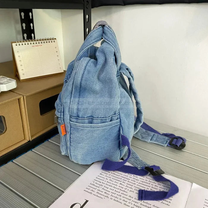 Washed Denim Backpack