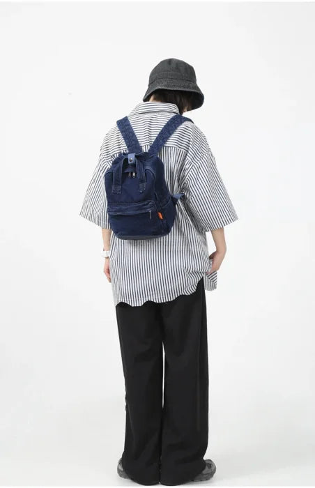 Washed Denim Backpack