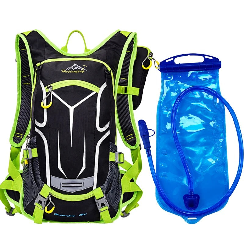 Water Backpack Cycling - Green and Bladder