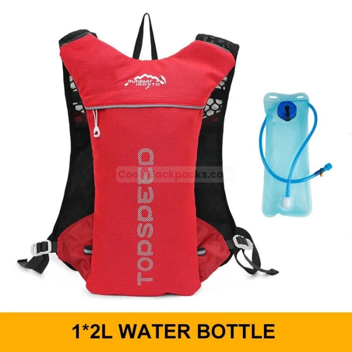 Water Bottle Backpack For Running - Red 2l Bag