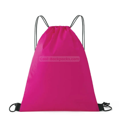 Waterproof Drawstring Backpack - Hot Pink