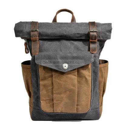 Waxed Canvas Backpack - Gray