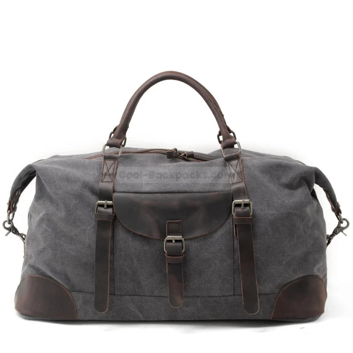 Waxed Canvas Duffel Bag - Gray