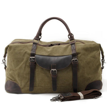 Waxed Canvas Duffel Bag - Green