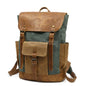 Waxed Cotton Rucksack - Green