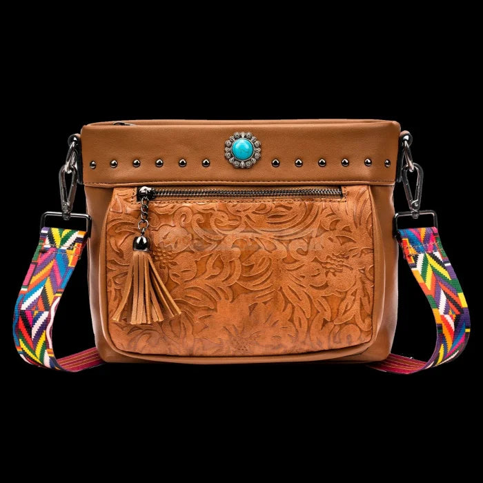 Western Messenger Bag - Brown