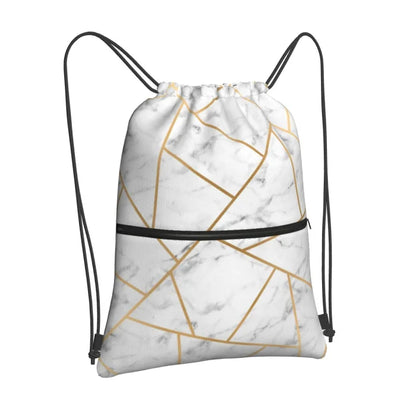 White Drawstring Backpack