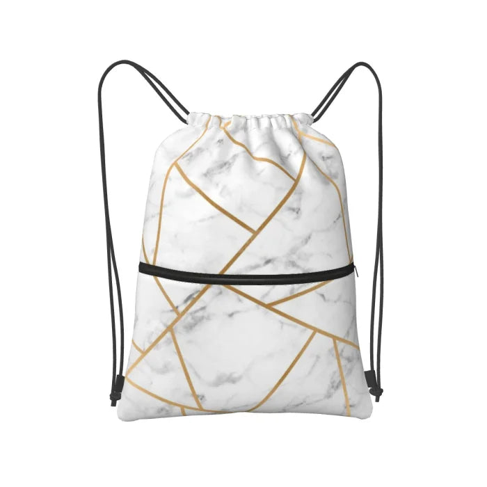 White Drawstring Backpack