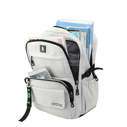 White Rolling Backpack - White