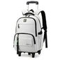 White Rolling Backpack - White