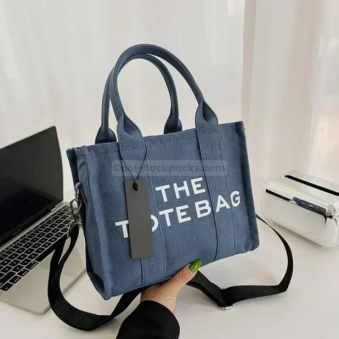 Womens Tote Backpack - Navy Blue / 22X25X12 CM