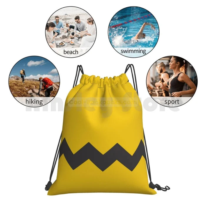 Yellow Drawstring Backpack