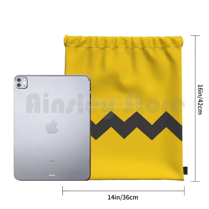 Yellow Drawstring Backpack