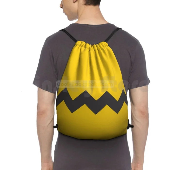 Yellow Drawstring Backpack