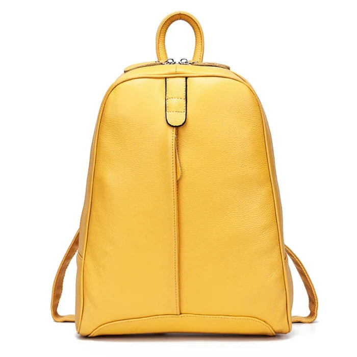 Yellow Leather Rucksack