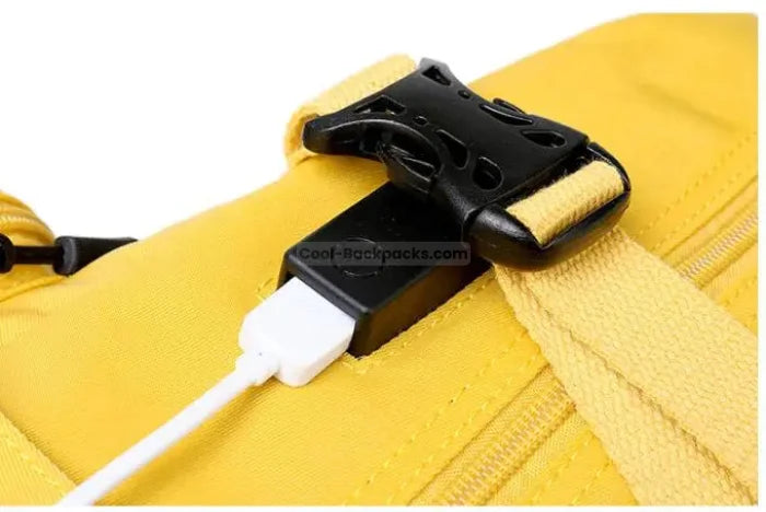 Yellow middle school backpack