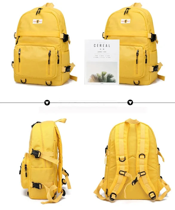 Yellow middle school backpack