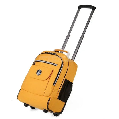 Yellow Rolling Backpack